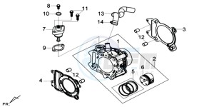 MAXSYM 600I drawing CYLINDER MET PISTON