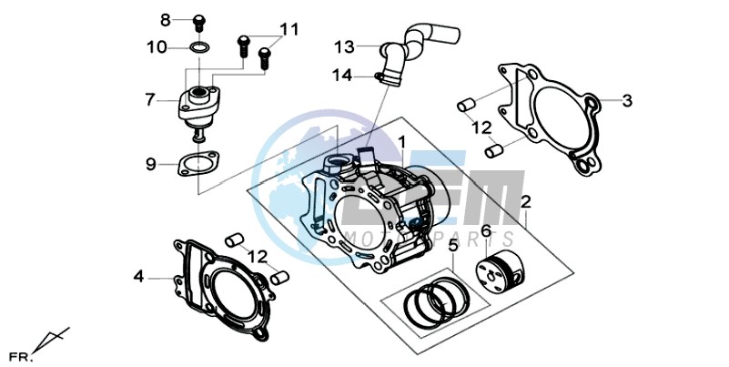 CYLINDER MET PISTON