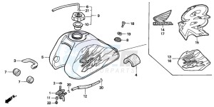 QR50 drawing FUEL TANK (QR50M/R/V)