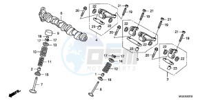 VFR1200FC drawing CAMSHAFT/VALVE (REAR)