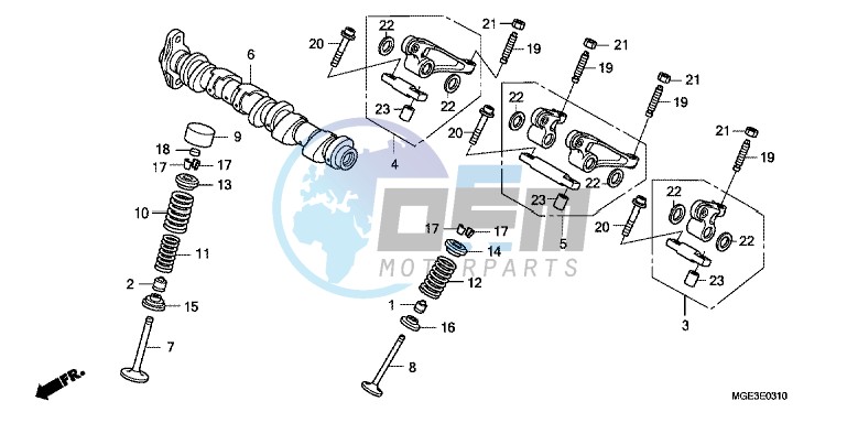 CAMSHAFT/VALVE (REAR)