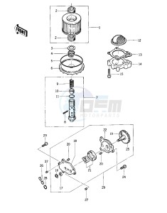 KZ 400 A (A1-A2) drawing OIL PUMP_OIL FILTER