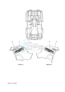 YFM700FWAD YFM7FGPB GRIZZLY 700 EPS (1HP3 1HP4) drawing GRAPHICS