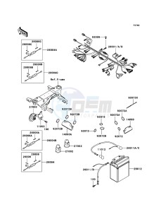 KVF360 4x4 KVF360A6F EU GB drawing Chassis Electrical Equipment