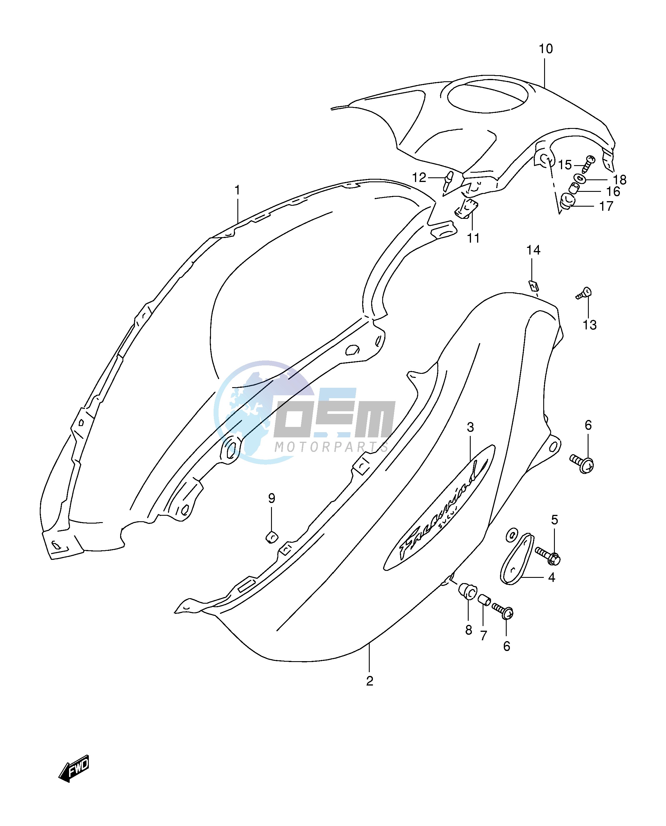 FUEL TANK COVER (MODEL V)