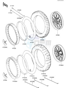 KX 500 D [KX500] (D1) [KX500] drawing WHEELS_TIRES