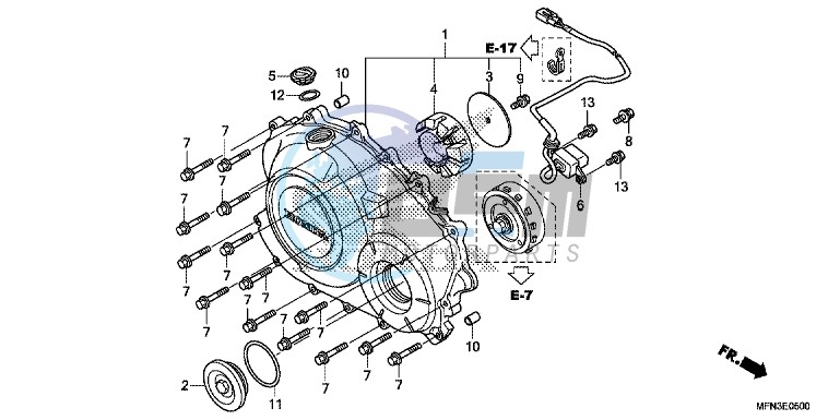 RIGHT CRANKCASE COVER