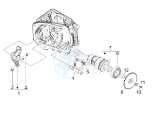 LX 50 4T-2V 25Kmh NL drawing Rocking levers support unit