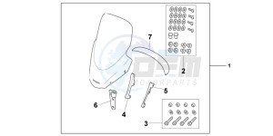 WW125EX2C drawing BODYMOUNT WINDSCREEN