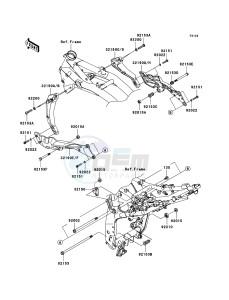 Z1000 ZR1000B7F FR GB XX (EU ME A(FRICA) drawing Engine Mount