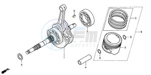 TRX250TM FOURTRAX RECON drawing CRANKSHAFT/PISTON