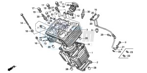 XL600V TRANSALP drawing CYLINDER/CYLINDER HEAD (FRONT)