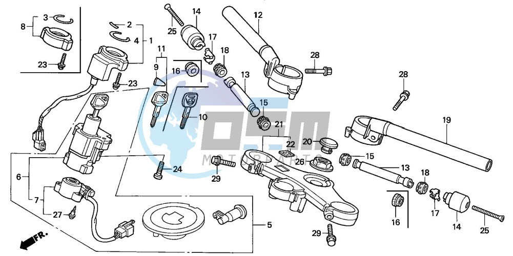 HANDLE PIPE/TOP BRIDGE (1/2/3)