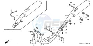 CBR600FR drawing EXHAUST MUFFLER