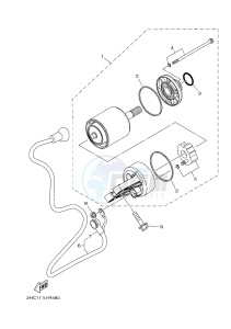 YXZ1000ETS YXZ10YESH YXZ1000R EPS SS SPECIAL EDITION (B577) drawing STARTING MOTOR