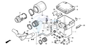 TRX350TE FOURTRAX ES drawing AIR CLEANER