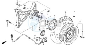 NSS250 JAZZ drawing REAR WHEEL