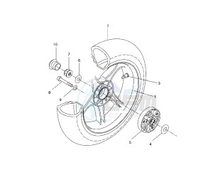 YQ AEROX 50 drawing REAR WHEEL