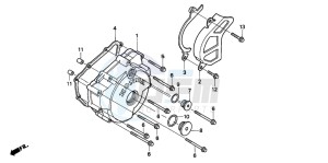 XR250R drawing LEFT CRANKCASE COVER