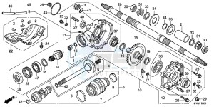 TRX420TEB drawing REAR FINAL GEAR