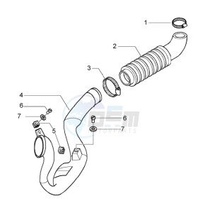 Beverly 200 drawing Belt cooling tube