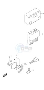 DF 25A drawing PTT Switch Remote Control w/Power Tilt