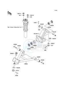 MULE 3010 4x4 KAF620E6F EU drawing Front Suspension