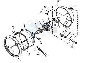 XV DX VIRAGO 535 drawing HEADLIGHT