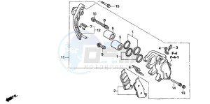 CBF600N drawing FRONT BRAKE CALIPER (L.) (CBF600S6,8/SA6/N6,8/NA6)