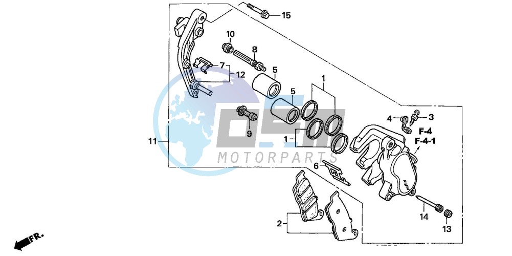 FRONT BRAKE CALIPER (L.) (CBF600S6,8/SA6/N6,8/NA6)