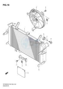 SFV650 (E3-E28) Gladius drawing RADIATOR