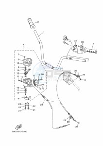 YFM700FWAD (BFEB) drawing STEERING HANDLE & CABLE