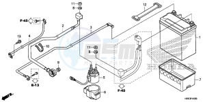 TRX500FM6F TRX500FM Australia - (U) drawing BATTERY