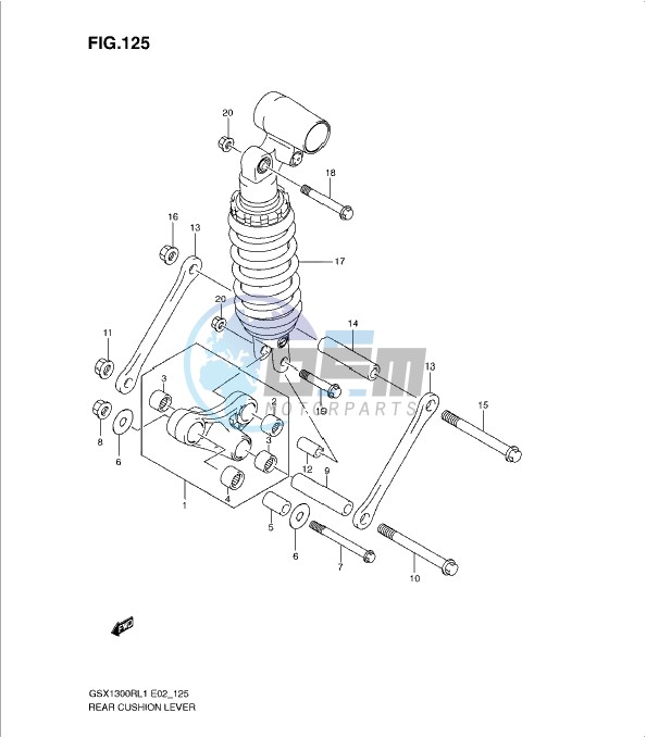 REAR CUSHION LEVER (GSX1300RUFL1 E19)