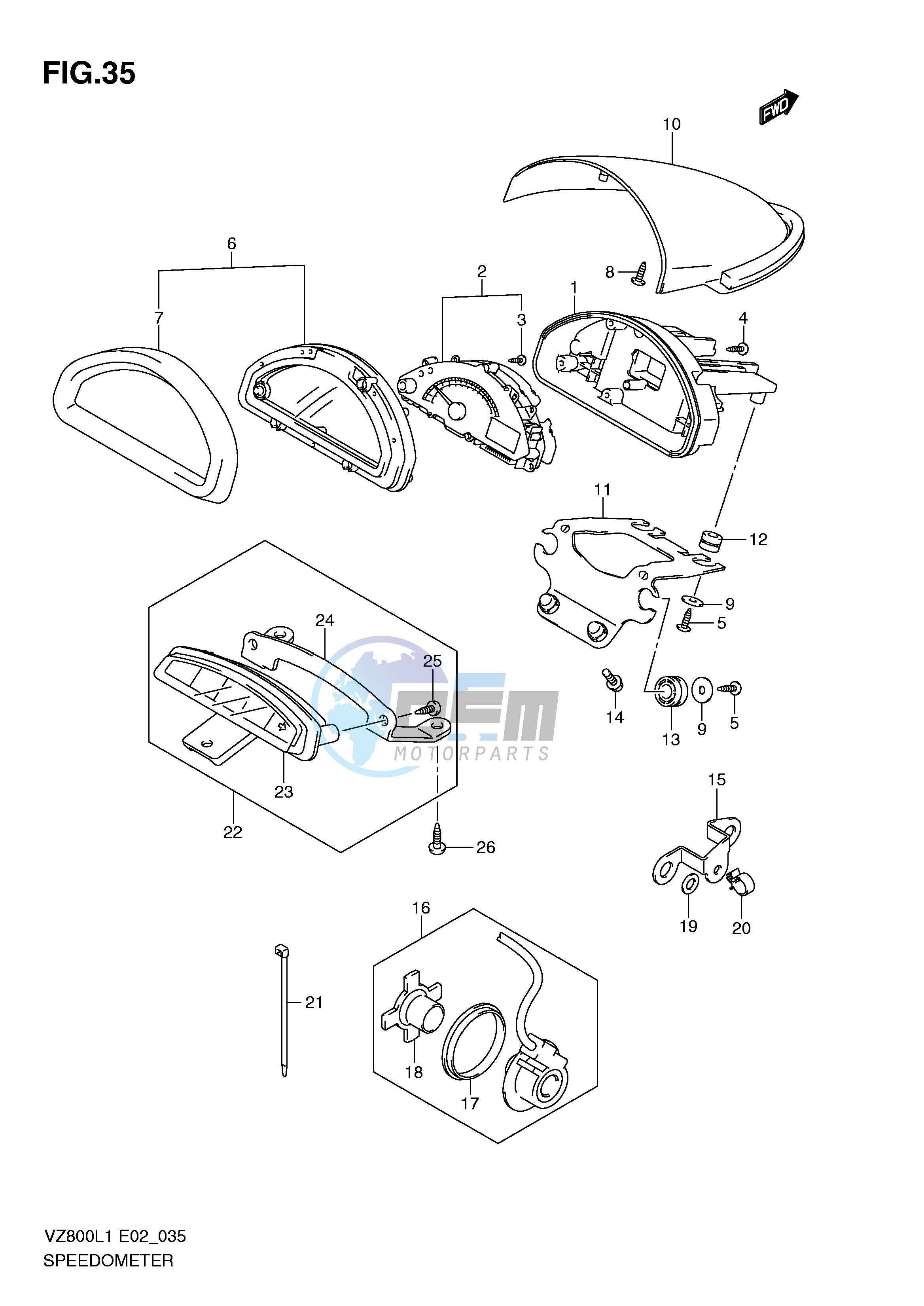 SPEEDOMETER (VZ800UEL1 E19)