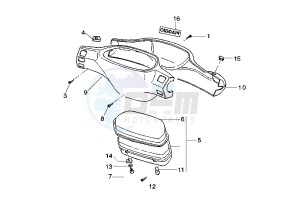 Zip 50 SP drawing Speedometer - Handlebar covers