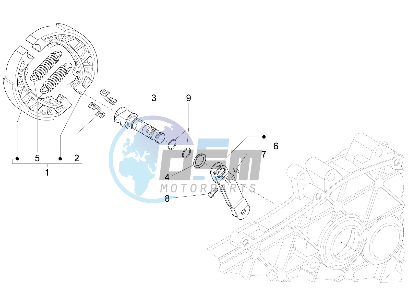 Rear brake - Brake jaw