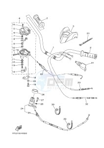 YFM700R YFM70RSSG RAPTOR 700 SPECIAL EDITION (B467) drawing STEERING HANDLE & CABLE