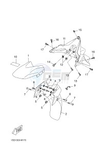 YPR400RA XMAX 400 ABS EVOLIS 400 ABS (1SDG) drawing FENDER
