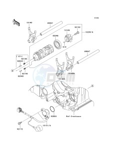 ZX 1400 A [NINJA ZX-14] (A6F-A7FA) A7FA drawing GEAR CHANGE DRUM_SHIFT FORK-- S- -