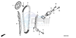 CRF150RC drawing CAM CHAIN/ TENSIONER