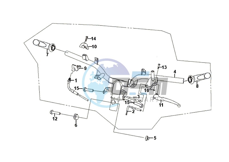 CABLE SWITCH HANDLE LEVER / FIDDLE II 50 (25 KM/H) (AF05W4-NL) (E4) (L8-M0)