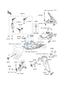 EX 650 A [NINJA 650R] (A6F-A8F) A8F drawing IGNITION SWITCH_LOCKS_REFLECTORS