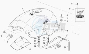 Breva V 850 IE IE drawing Fuel tank