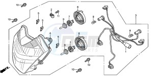 FJS600A SILVER WING drawing HEADLIGHT