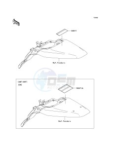 KLX 140 A [KLX140] (A8F-A9FA) A9F drawing LABELS