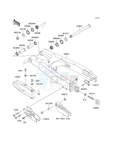 KX 125 L [KX125] (L3) [KX125] drawing SWINGARM