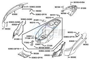 PEOPLE S 200 I drawing Body Cover - Luggage  Box