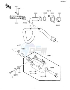 KLF 185 A [BAYOU 185] (A2-A4) [BAYOU 185] drawing MUFFLER-- S- -