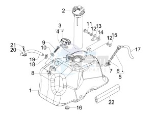 Beverly 125 Tourer e3 drawing Fuel Tank